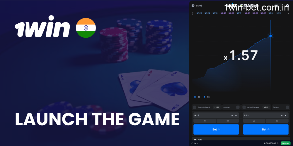 Launch the game in 1win India