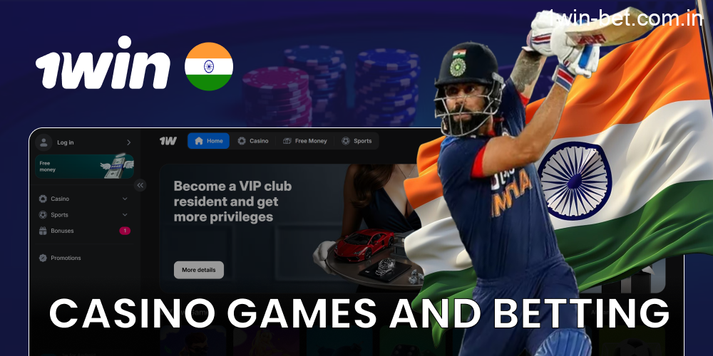 Live Casino Games and Betting Sports in 1win India